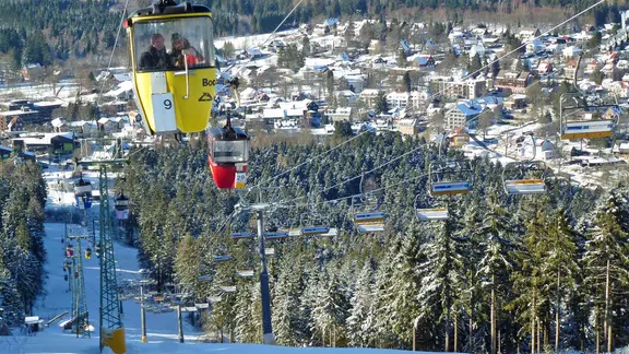 Gondeln der Seilbahn von Hahnenklee