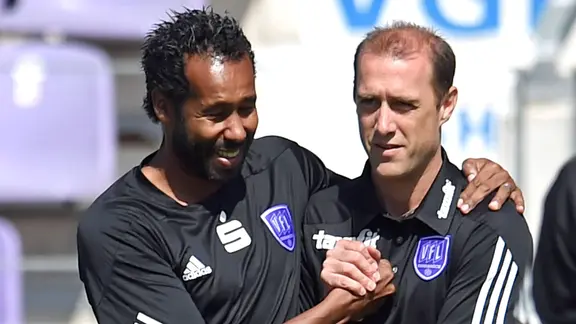 Daniel Thioune (l.) und Joe Enochs