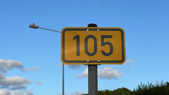 Die Bundesstraße 105.