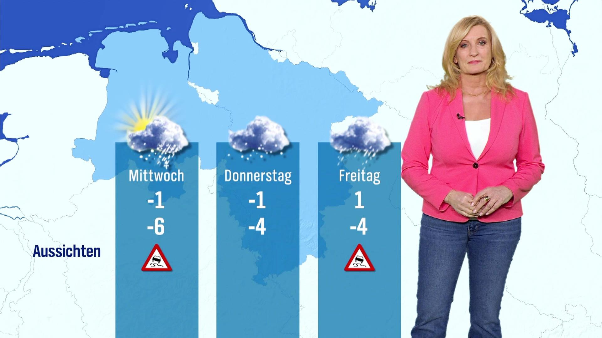 Claudia Kleinert moderiert die Wetteraussichten. | Screenshot
