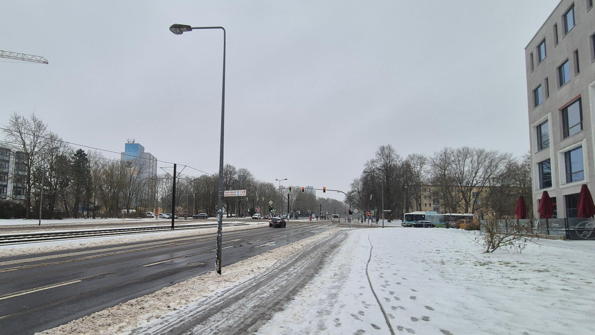Kreuzung in Rostocker Südstadt wird umgebaut