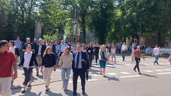 Räumung des Landtag Kiel.