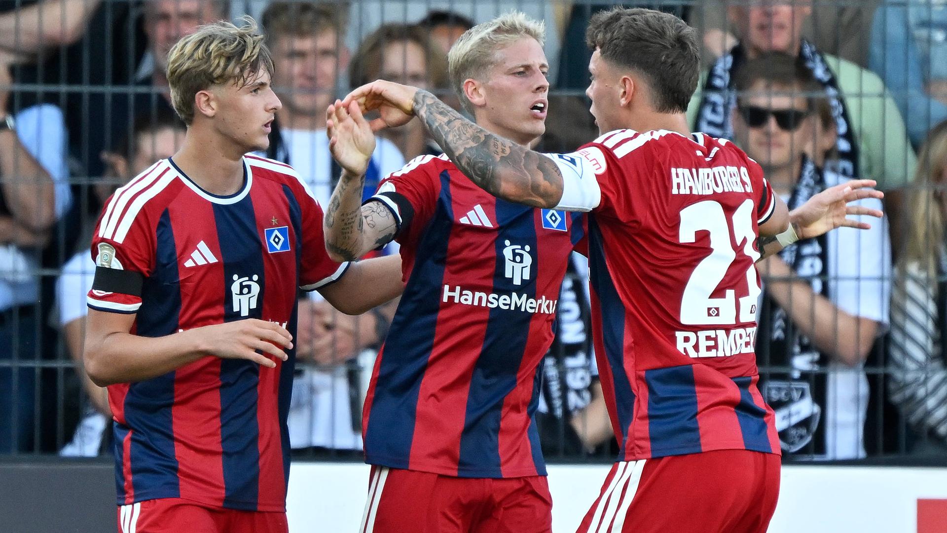 DFB-Pokal: HSV siegt nach anfänglichen Problemen souverän beim SC Verl