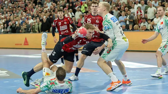 Spielszene Flensburg gegen Magdeburg | IMAGO / Beautiful Sports Spielszene Flensburg gegen Magdeburg