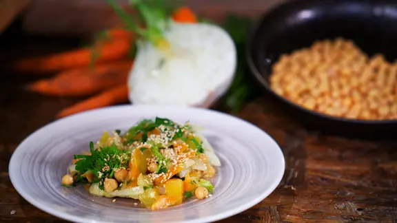 Fenchel-Kichererbsen-Salat