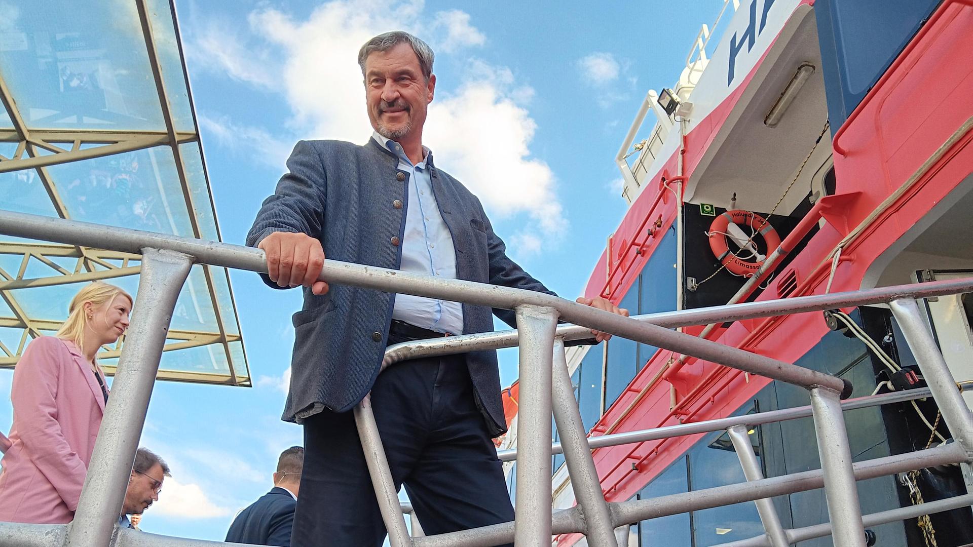 Markus Söder auf dem Weg nach Helgoland: Was er auf der Insel vorhat