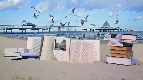 Libros en la playa