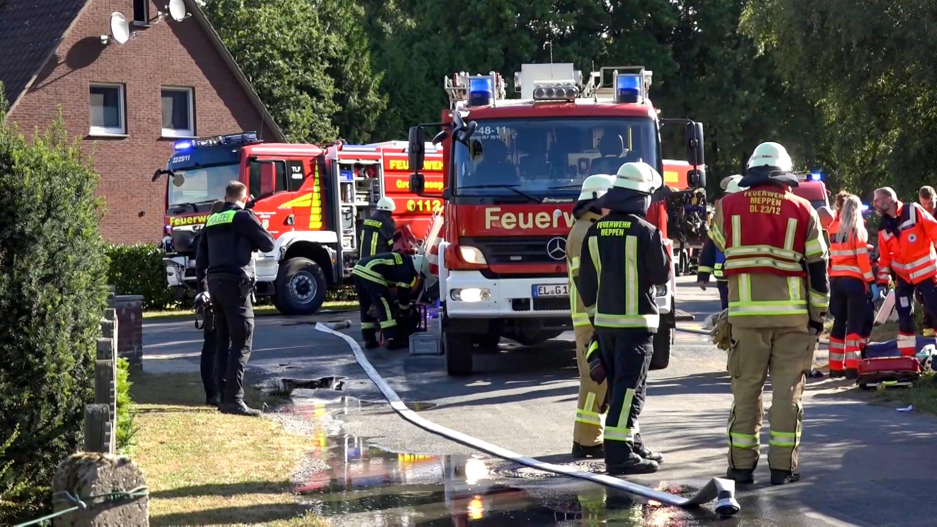 Rettungskräfte bei einem Einsatz in Geeste | TeleNewsNetwork