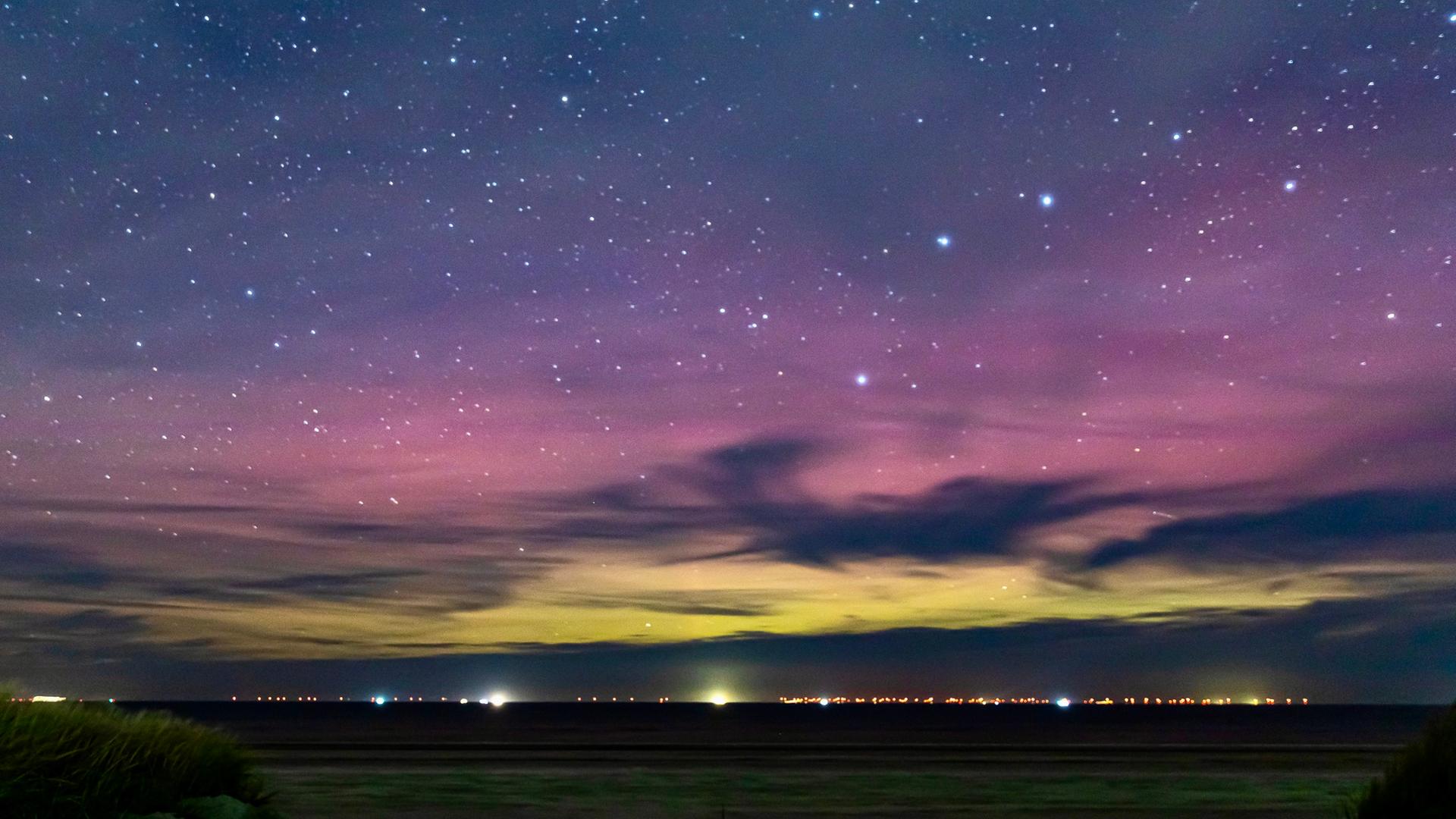 Polarlichter auf Juist fotografiert. | NDR, Justyna Czas