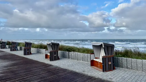 Stürmisches Wetter auf Sylt.