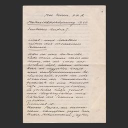 Erste Seite des Abituraufsatzes von Max Frisch