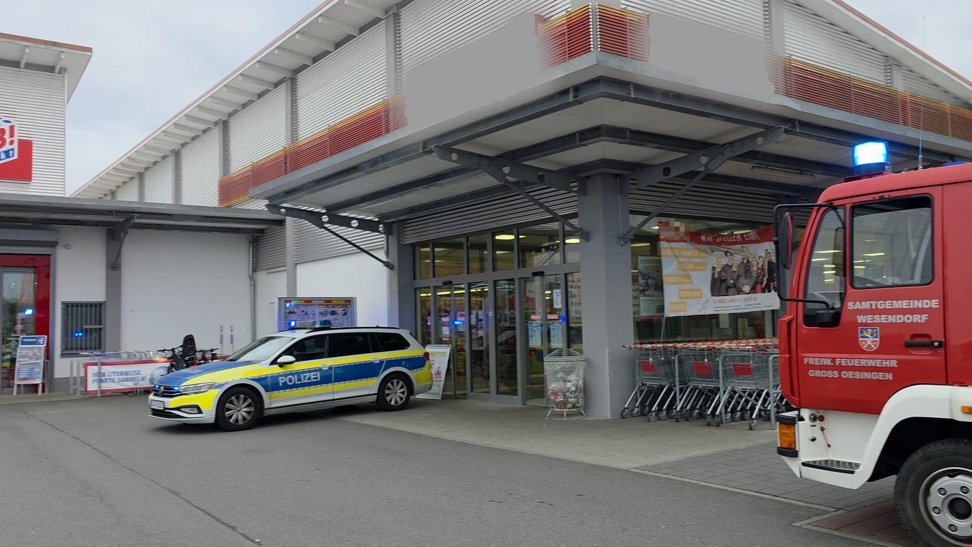 Supermarkt, in dem eine Spinne möglicherweise eine Frau gebissen hat | Tobias J. Nadjib, Kreisfeuerwehr Gifhorn