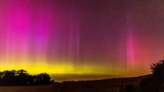 Polarlichter über Schleswig-Holstein.
