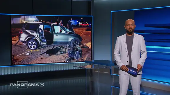 Moderator Aimen Abdulaziz-Said im Studio.