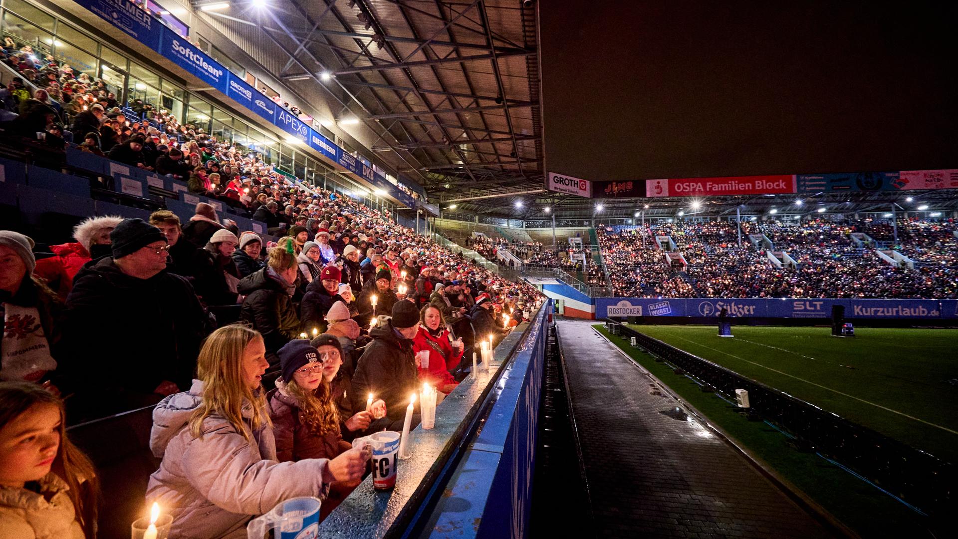 Festliche Klänge: Weihnachtssingen im Ostseestadion