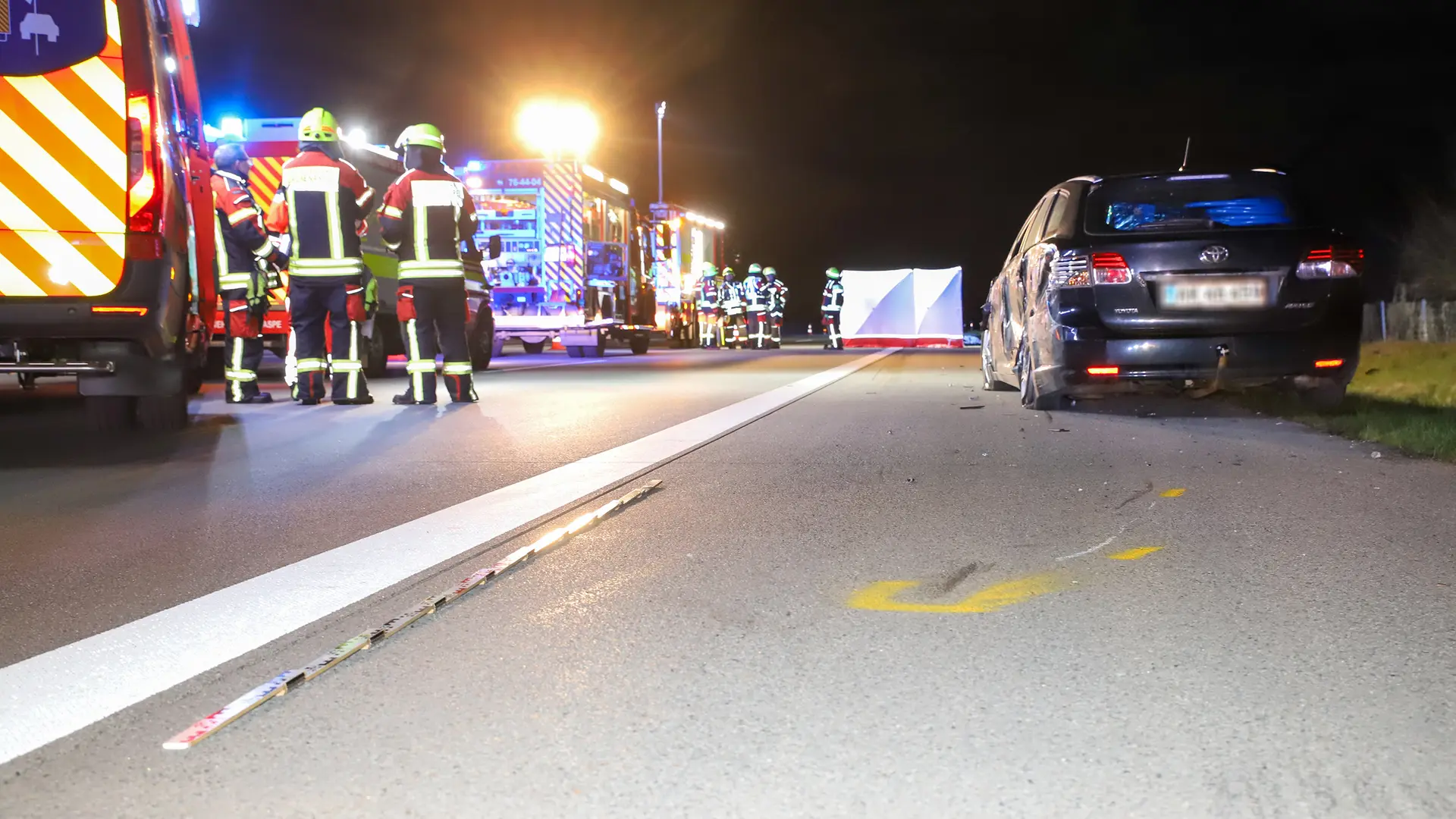 Tödlicher Unfall auf A7 nach Autopanne