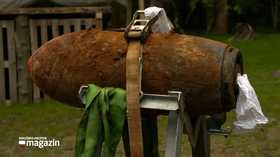 Eine entschärfte Bombe aus dem Zweiten Weltkrieg