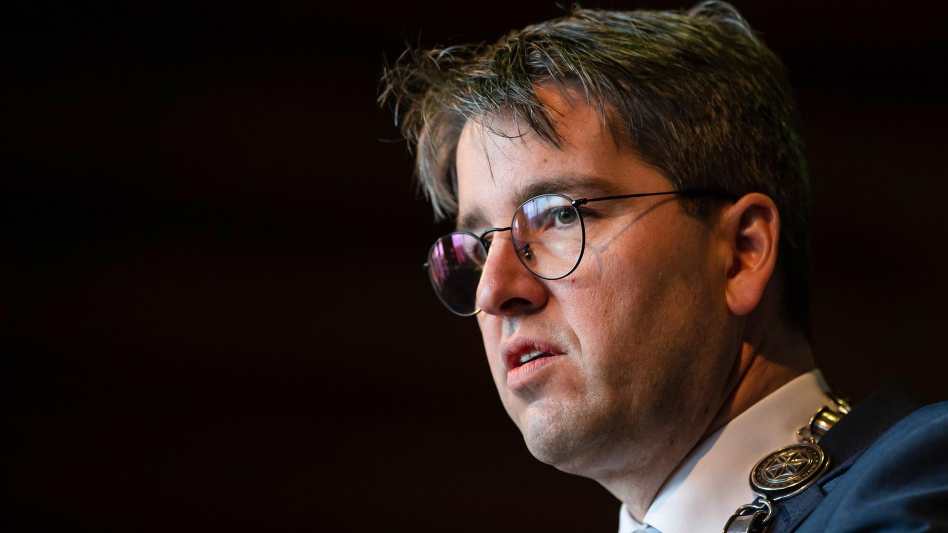 Die Aufnahme zeigt den Politiker Oliver Junk. | picture alliance / dpa | Swen Pförtner