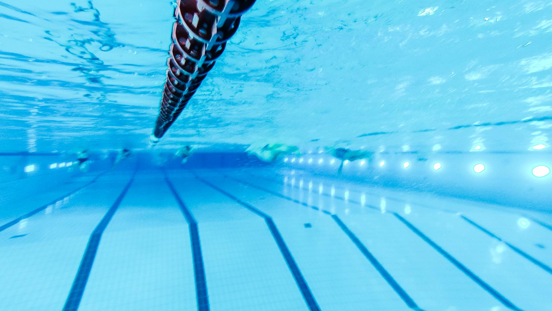 Hallenbad: Unterwasseraufnahme eines Beckens. | NDR, Julius Matuschik
