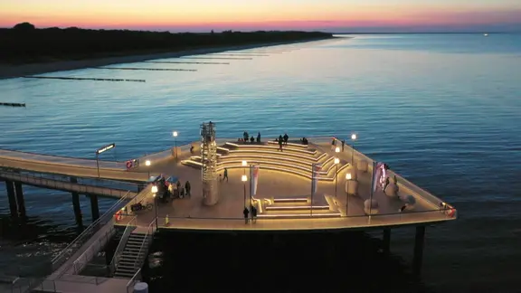 Der Seebrückenneubau von Koserow.