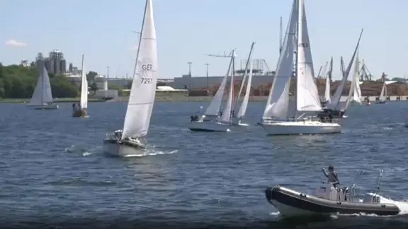 Segelboote in der Wismarbucht