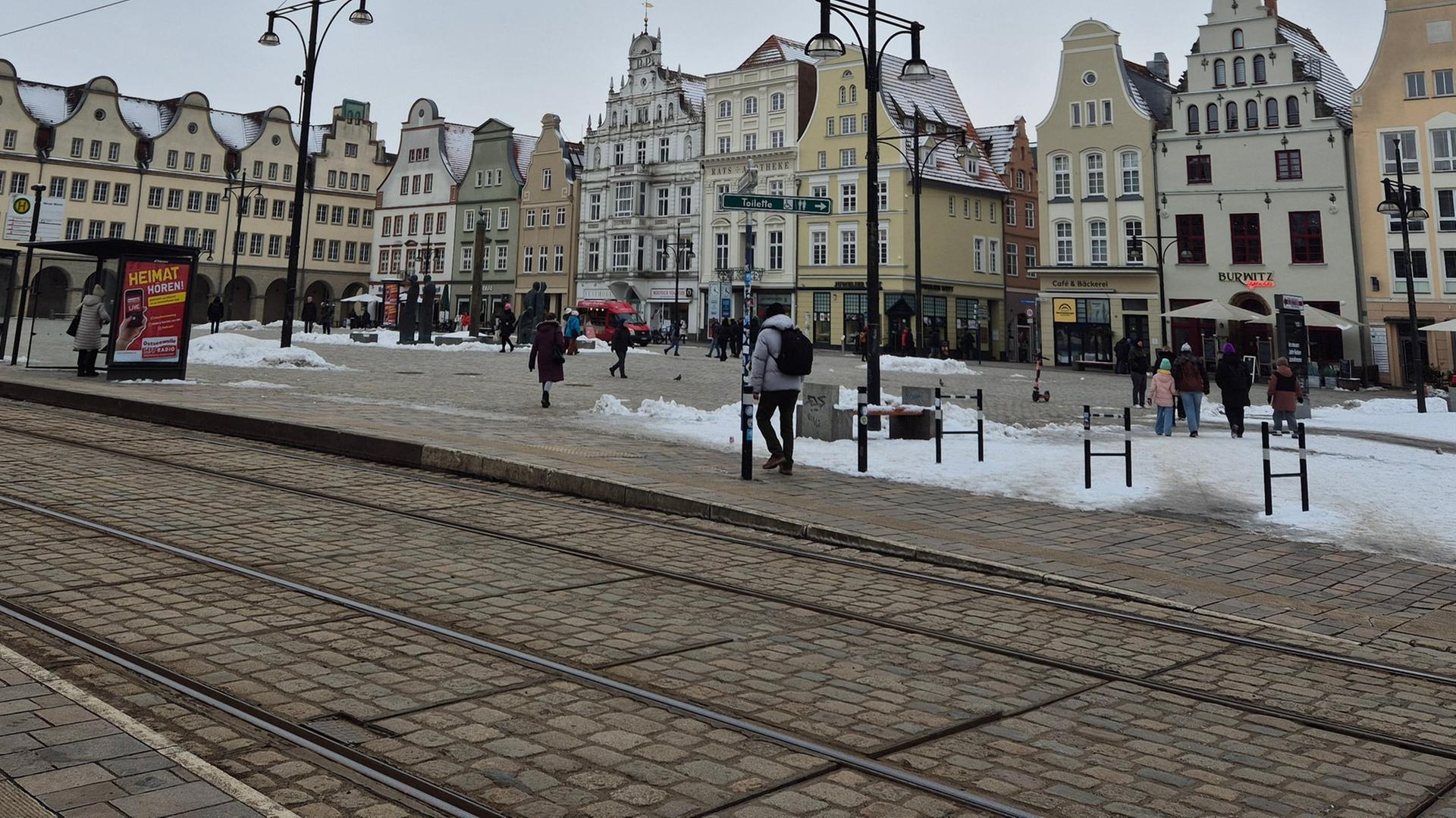 Mobiles Grün für den Neuen Markt in Rostock