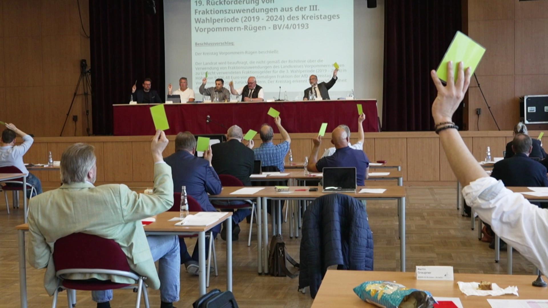 Frühere AfD-Fraktion in Vorpommern-Rügen muss Gelder zurückzahlen