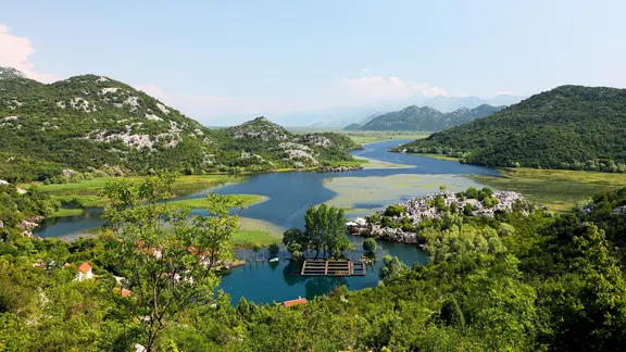 Der Skadarsee zwischen Montenegro und Albanien.