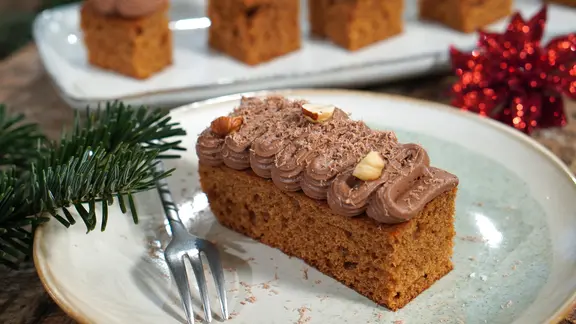 Lebkuchenschnitten mit Ganache
