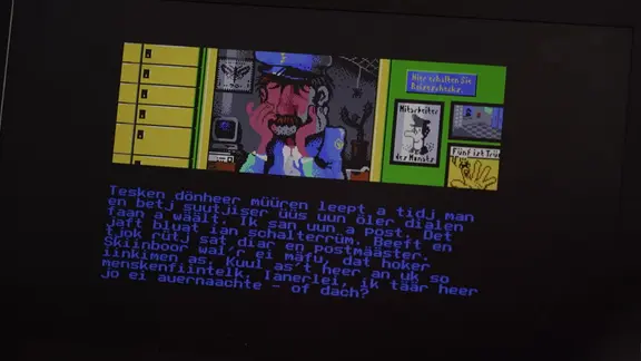 Ein Bild aus dem Computerspiel "Ludwig Mystify", was noch sehr verpixelt aussieht.