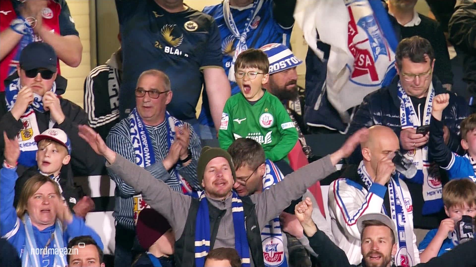 Jubel bei den Hansa Rostock Fans. | Screenshot