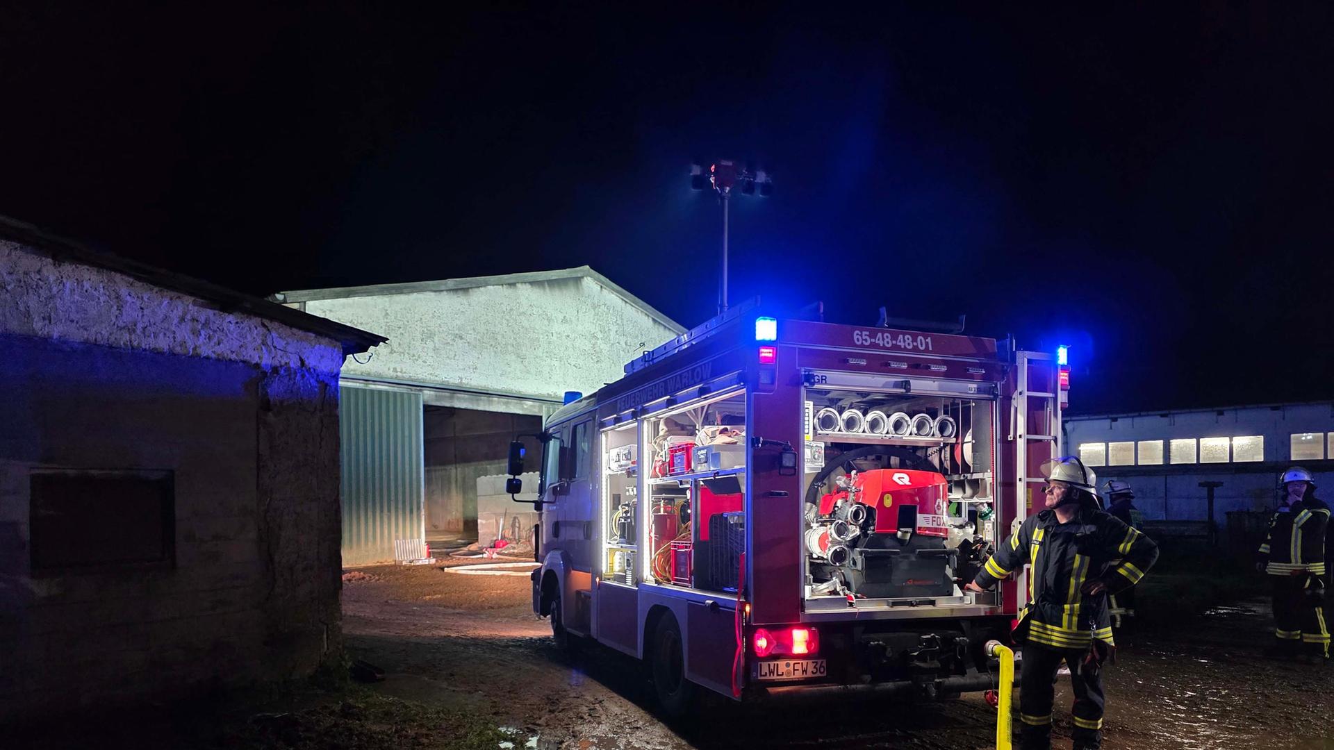 Lagerhalle in Warlow: 15.000 Euro Schaden nach Brand