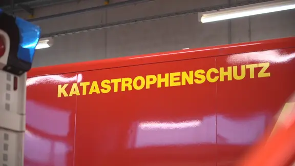 Ein Einsatzfahrzeug des Katastrophenschutzes.