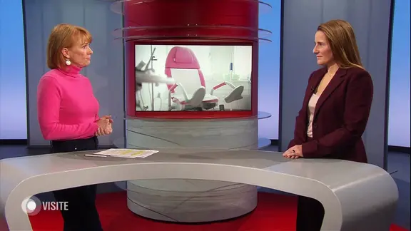 Vera Cordes im Gespräch mit Gynäkologin Mandy Mangler im Visite-Studio.