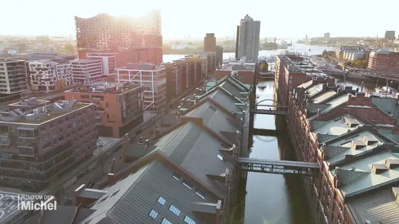 Die Speicherstadt in Hamburg.