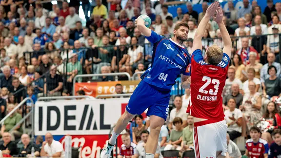 Balingens Georg Pohle beim Wurf