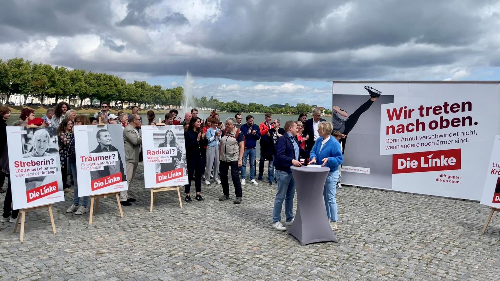 Auftakt zum Wahlkampf: Die Linke stellt ihre Kampagne in Schwerin vor