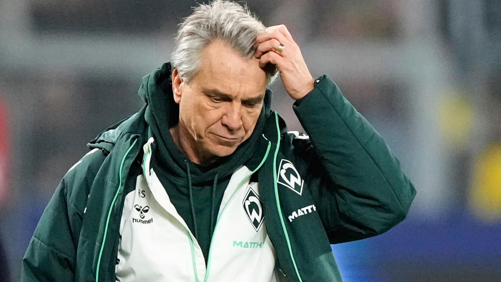 Werder Bremens Trainer Horst Steffen | picture alliance / ASSOCIATED PRESS | Martin Meissner