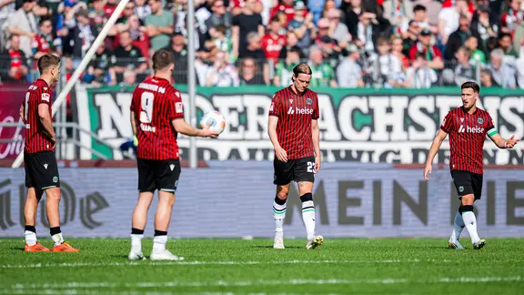 Frustrierte Hannover-Spieler