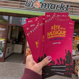 Flyer der 1.Fete de la Musique in Neubrandenburg