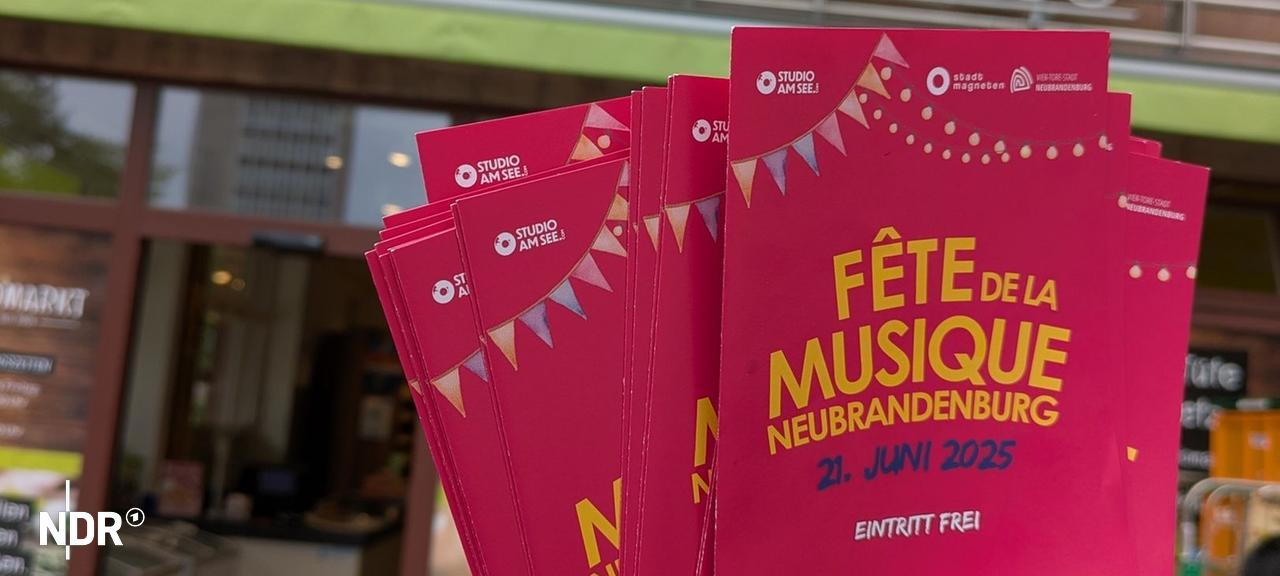 Flyer der 1.Fete de la Musique in Neubrandenburg