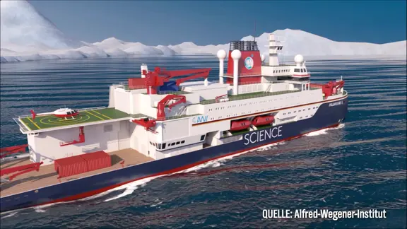 Eine Animation zeigt die „Polarstern 2“