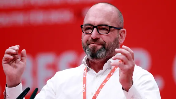 SPD-Bundesparteitag: Ulf Daude, Bundesvorsitzender der Arbeitsgemeinschaft für Bildung (AfB) in der SPD.